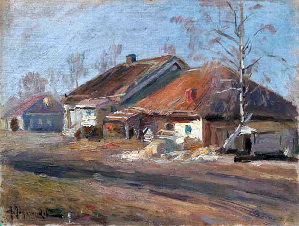 «Хатки». 1910-і рр. Картон, олія